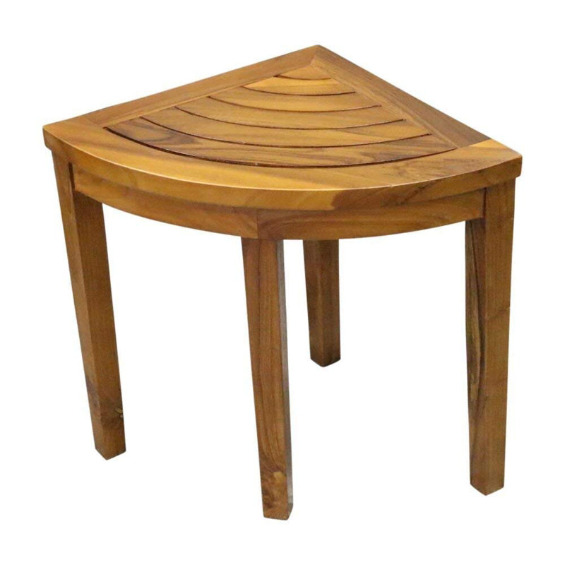 Millwood Pines Corner Shower Bench & Reviews Wayfair